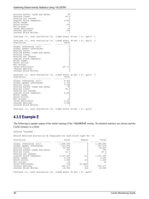 Caché Monitoring Guide - InterSystems Documentation