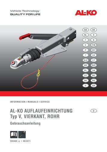 AL-KO AufLAufeinrichtung typ V, VierKAnt, rOhr
