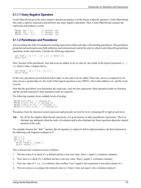 Using Caché ObjectScript - InterSystems Documentation