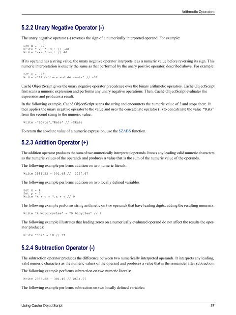 Using Caché ObjectScript - InterSystems Documentation