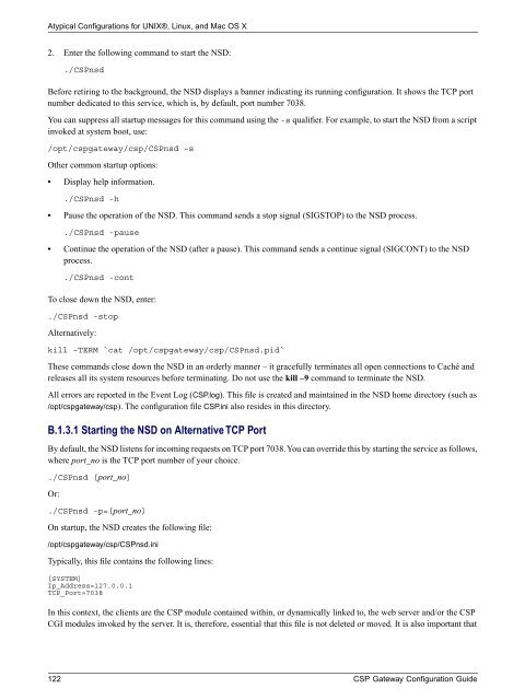 CSP Gateway Configuration Guide - InterSystems Documentation