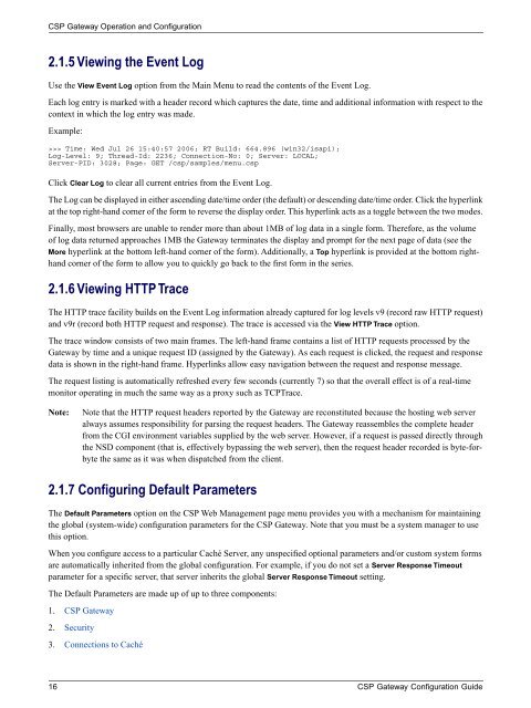 CSP Gateway Configuration Guide - InterSystems Documentation