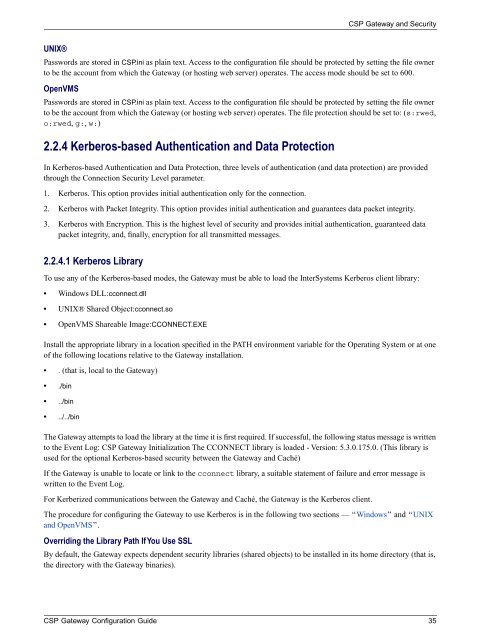 CSP Gateway Configuration Guide - InterSystems Documentation