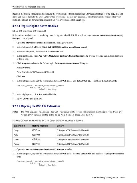 CSP Gateway Configuration Guide - InterSystems Documentation