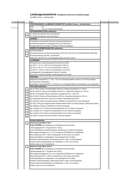 Position Menge Text Einzelpreis Gesamtpreis