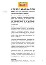 Taucher im AquaDom.pdf - PR Agentur Hamburg