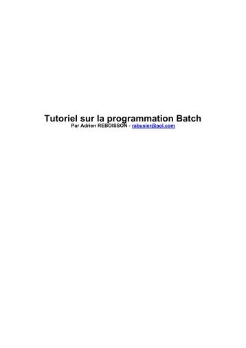 Tutoriel sur la programmation Batch - Kro gpg