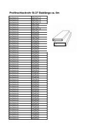 Profilrechteckrohr St.37 Stablänge ca. 6m