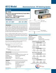 4012 Model Electromechanical - RF Switching System