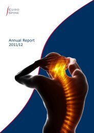 EuroSpine Annual Report 2011/2012 - The Spine Society of Europe