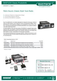 BASTUCK Classic Produktinfo Retro Sound â€žClassic Styleâ€œ Auto Radio