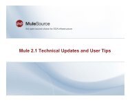 Mule 2.1 Technical Updates and User Tips - MuleSoft