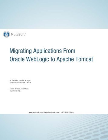 Migrating Applications From Oracle WebLogic to Apache ... - MuleSoft