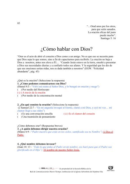 05. CÃ³mo hablar con Dios_PDF - Red Nuevo Tiempo