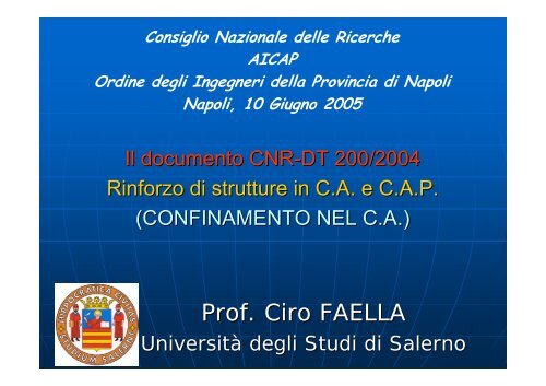 Prof. Ciro FAELLA - DIST