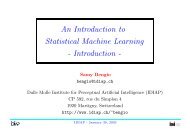 An Introduction to Statistical Machine Learning ... - Samy Bengio