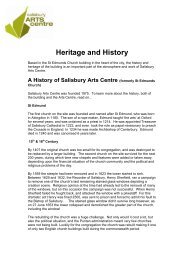 Heritage and History - Salisbury Arts Centre