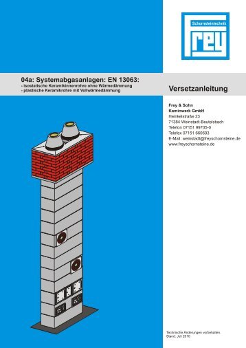 Versetzanleitung - Frey und Sohn Kaminwerke GmbH