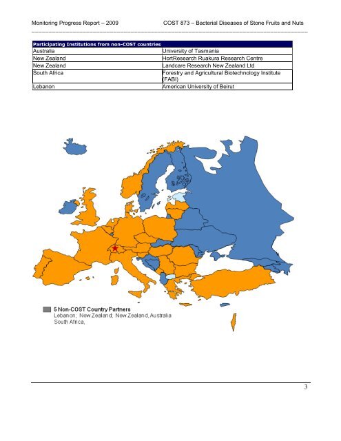 Annual progress report - Cost 873