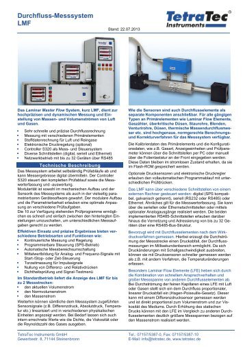 Datenblatt LMF - TetraTec Instruments GmbH