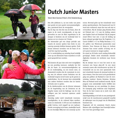 nummer 83 oktober 2010 Clubblad van de Westfriese Golfclub
