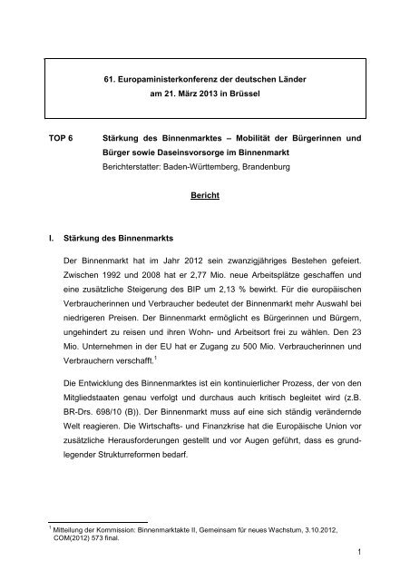 laden - Brandenburg, Europa und die Welt