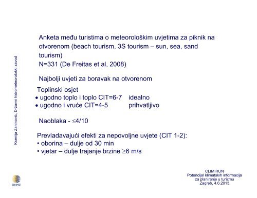 turistiÄki klimatski indeks danas i sutra - DrÅ¾avni hidrometeoroloÅ¡ki ...