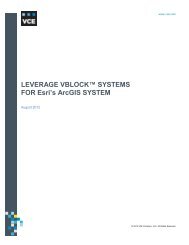 Leverage Vblock Systems for Esri's ArcGIS System - VCE