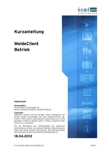 Elektronisches Meldewesen, Handbuch kurze Version - Obergoms