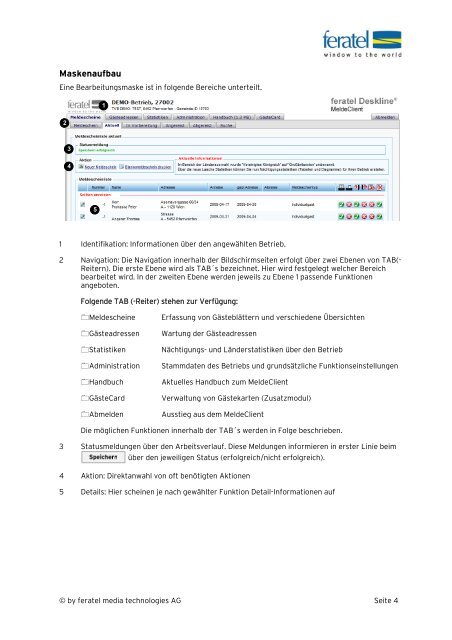 Elektronisches Meldewesen, Handbuch kurze Version - Obergoms