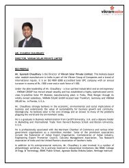 Brief Profile Mr. Gyanesh Chaudhary - Intersolar India