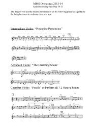 MMS Orchestras 2013-14 Intermediate Violin: âPorcupine ... - Charms