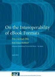 On the Interoperability of eBook Formats - Lehrstuhl fÃ¼r ...