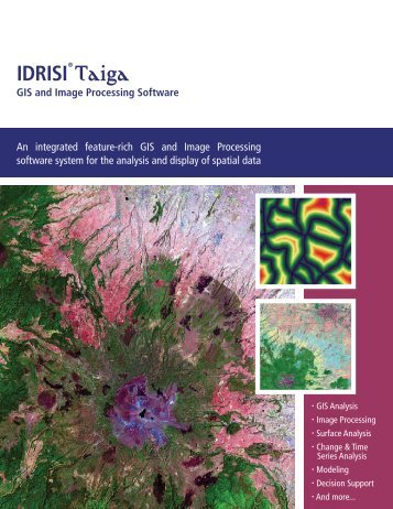 IDRISI Taiga GIS and Image Processing Software ... - Geo & Logic