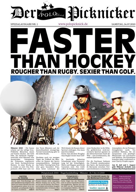 ROUGhER ThAn RUGBY. SEXIER ThAn GOLF. - Polopicknick