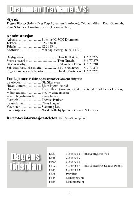 2 - Drammen Travbane