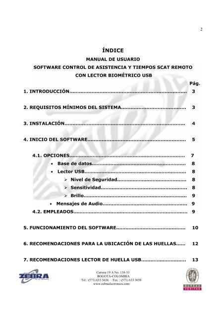 Manual software Scat remoto con usb.pdf - Zebra Electronica