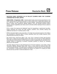 Press Release - GTB - Deutsche Bank