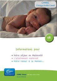 Brochure sur la maternitÃ© d'Edith Cavell - Chirec