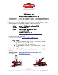 Schramm, Inc. Cordialmente les Invita a Seminario Servicio Tecnico ...