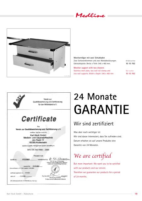 flexibility more space Medline shelf SYSTEM - Karl Heck GmbH