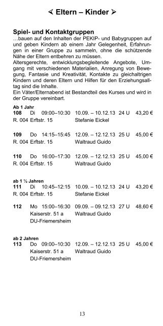 Programm Familienbildung - Deutsches Rotes Kreuz, Kreisverband ...