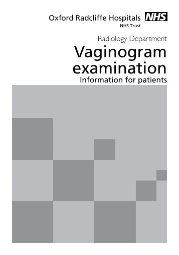 Vaginogram examination - Oxford University Hospitals NHS Trust