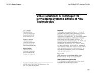 Value Scenarios: A Technique for Envisioning Systemic Effects of ...