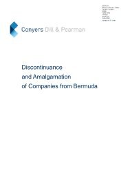 Discontinuance and Amalgamation of Companies from Bermuda