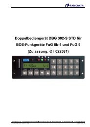 Doppelbediengerät DBG 302-S STD für BOS-Funkgeräte FuG 8b-1 ...