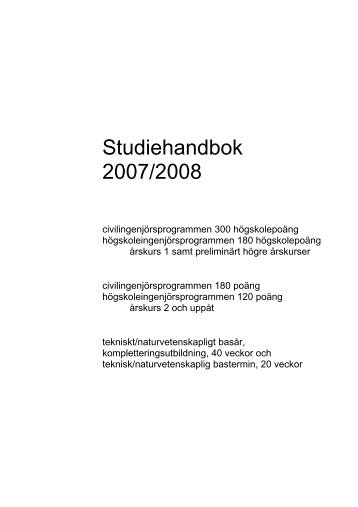 2007/2008 - Teknisk-naturvetenskapliga fakulteten - Uppsala ...