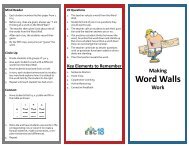 Word Walls Pamphlet