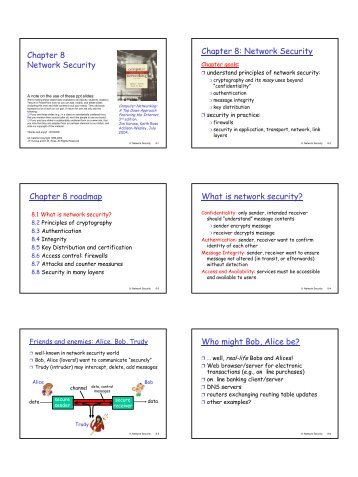 1 Chapter 8 Network Security Chapter 8: Network Security Chapter 8 ...