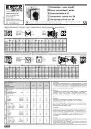 Istruzione tecnica - Commutatori a camme serie GX